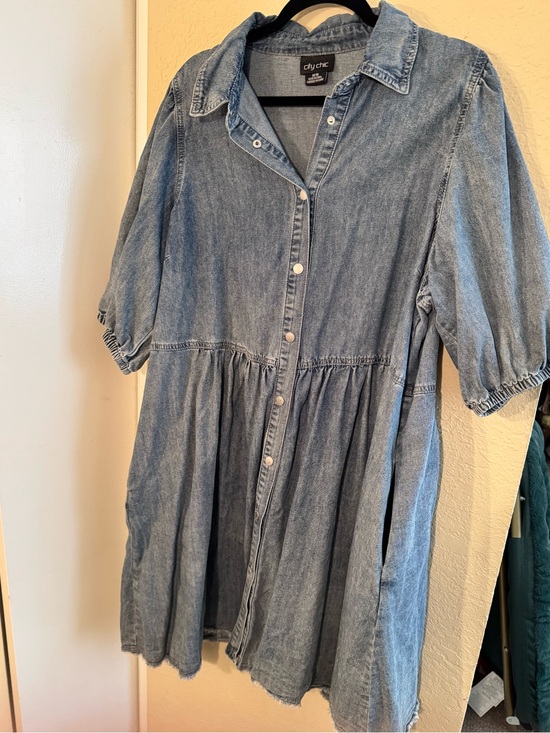 City Chic Dresses & Skirts - City Chic Light Blue Denim Dress